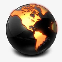 地球Vista黑色风格系统图标图标图标