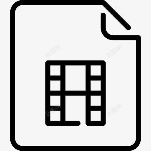 视频文件图标png_新图网 https://ixintu.com 文件 文件和文件夹 文档 档案格式的视频文件