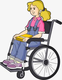 黑色轮椅坐在轮椅上女孩高清图片