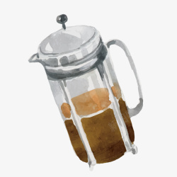 咖啡水壶矢量图素材