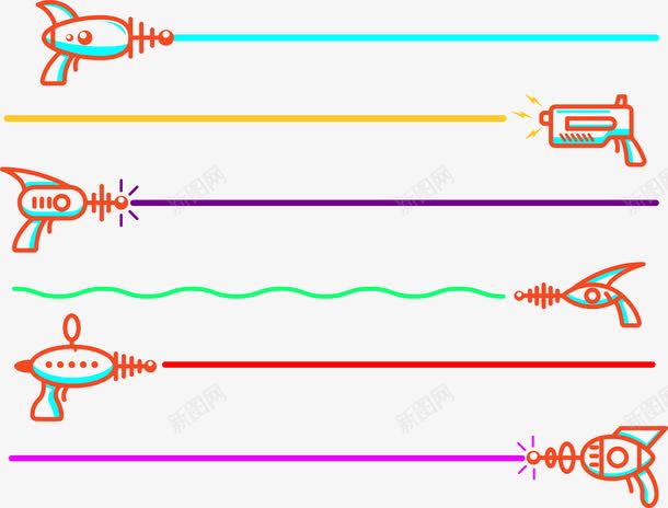儿童画矢量图ai免抠素材_新图网 https://ixintu.com 儿童画 外星人 幼儿园 新式武器 激光枪 矢量图