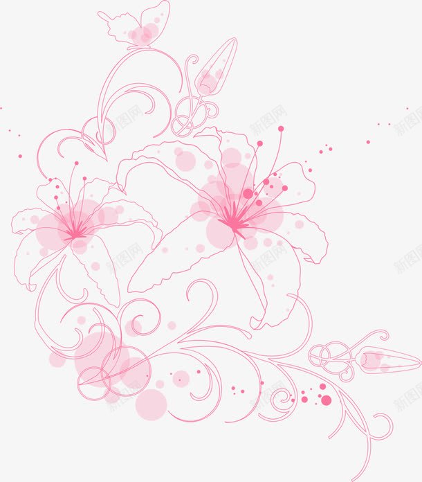 粉色花朵海报教师节png免抠素材_新图网 https://ixintu.com 教师节 海报 粉色 花朵