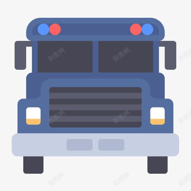蓝色大卡车png免抠素材_新图网 https://ixintu.com 卡车 扁平化 素材 蓝色