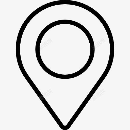 占位符的轮廓图标png_新图网 https://ixintu.com 位置 占位符 地图 地图和国旗 定位 定位占位符 工具 苗条的图标