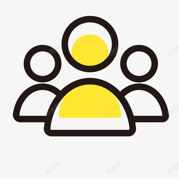 黄色手绘用户元素矢量图图标eps_新图网 https://ixintu.com 人物 分析 卡通图标 商务 扁平化 手绘 用户 黄色 矢量图