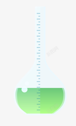 化学量瓶绿色化学试剂矢量图高清图片