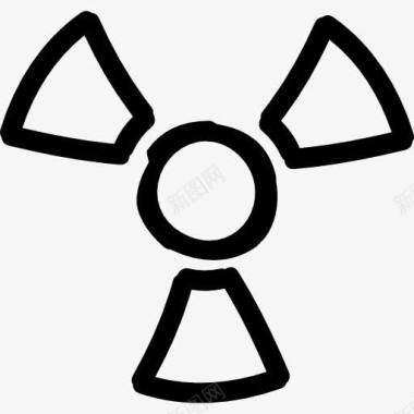 辐射的手绘符号图标图标