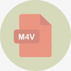 M4V文件格式一部分图标高清图片