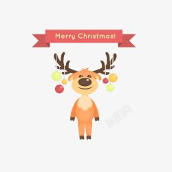 锷冲姩鑺圣诞小鹿高清图片