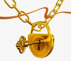 金色锁和钥匙素材
