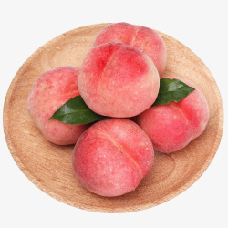 桃子水果盘装素材