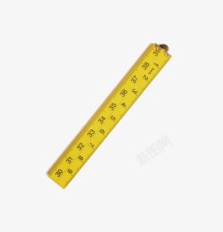 黄色的测量工具铁尺子素材