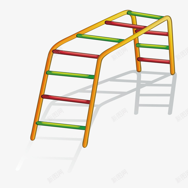 彩虹桥矢量图ai免抠素材_新图网 https://ixintu.com 健身 公园 装饰 铁杆 矢量图