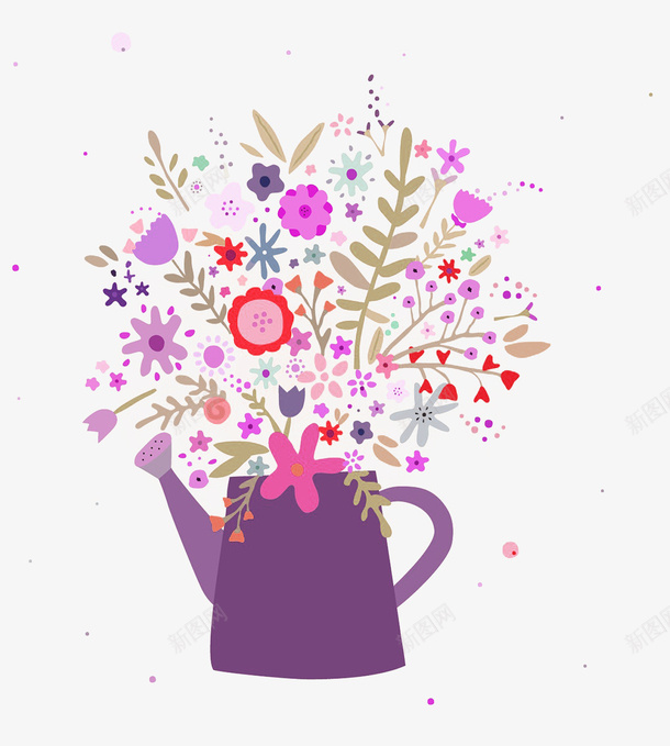 手绘花瓶花卉花朵图案png免抠素材_新图网 https://ixintu.com 手绘花瓶 花卉 花朵图案