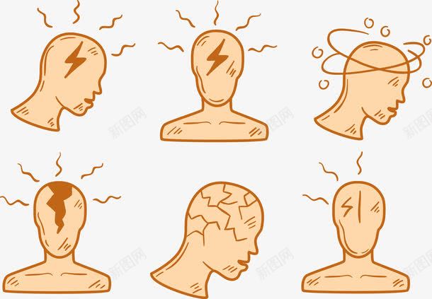 生病的人png免抠素材_新图网 https://ixintu.com 人体器官 发烧 头晕 头疼 头脑混乱 生病 矢量PNG