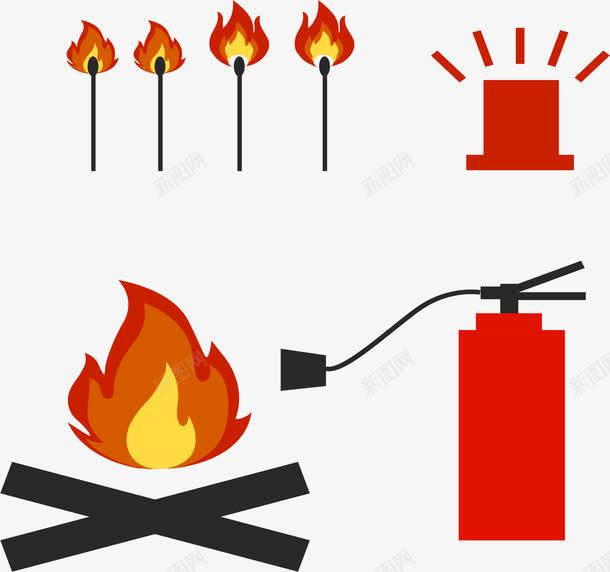 点燃的火柴png免抠素材_新图网 https://ixintu.com 消防 火堆 火堆元素 火柴 火种 灭火器 矢量素材