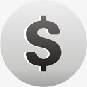 美元货币标志lunagreyicons图标图标