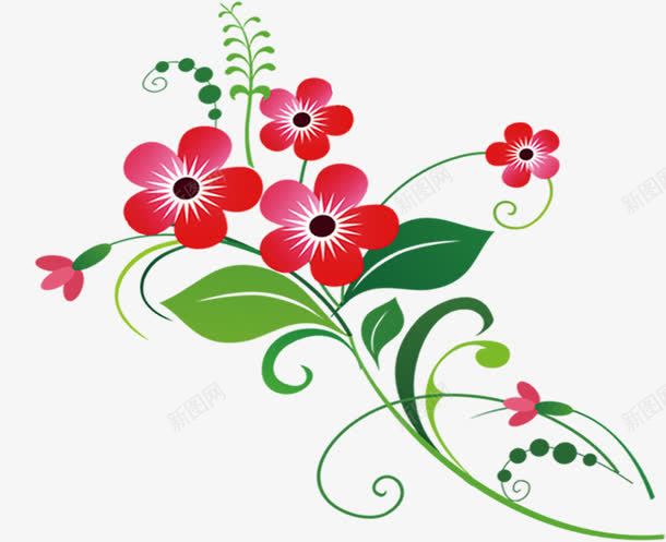 花卉植物海报装饰png免抠素材_新图网 https://ixintu.com 植物 海报 花卉 装饰