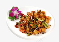 茶菇回味鸡美食茶香鸡块高清图片