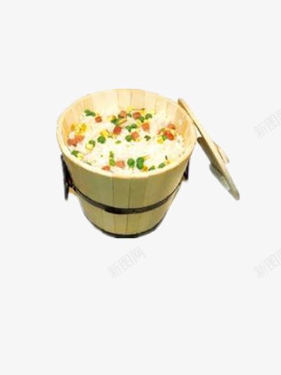 木桶饭png免抠素材_新图网 https://ixintu.com 玉米 米饭 美食 青豆 食物