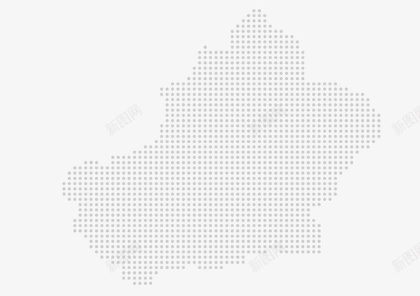 新疆地图灰色圆点版图标png_新图网 https://ixintu.com 中国新疆 圆点 新疆地图 灰色 透明