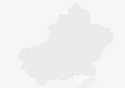 昌都地区地图版新疆地图灰色圆点版图标高清图片
