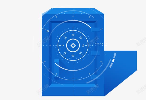 被锁定目标的保险柜png免抠素材_新图网 https://ixintu.com 保险柜 卡通保险柜 目标 蓝色保险柜 锁定