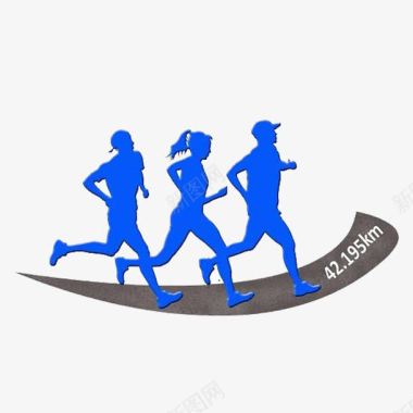 简约马拉松logo锻炼身体图标图标