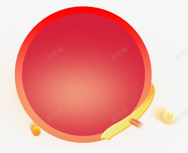 红色圆盘png免抠素材_新图网 https://ixintu.com 圆 红 背景 装饰