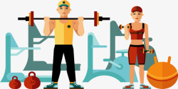 健身房的人健身房锻炼健身的人矢量图高清图片