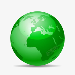 圆形绿色地球素材