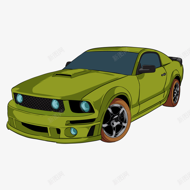 绿色车矢量图eps免抠素材_新图网 https://ixintu.com 3D 汽车 装饰 车辆 矢量图