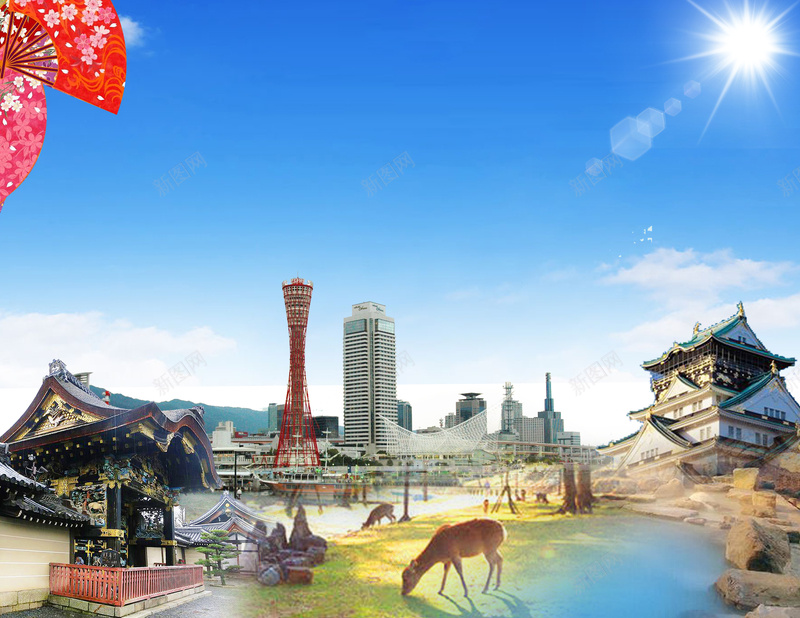 日本旅游宣传单背景psd设计背景_新图网 https://ixintu.com 光 宣传 彩图 旅游 日本 日本风情 暑假暑假优惠宣传图图片下载 白云 美食 蓝天