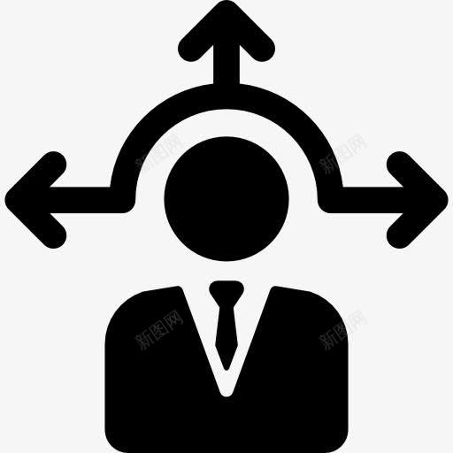 决策图标png_新图网 https://ixintu.com 人 决策 商人 箭 粘人 经理