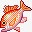 红色的鲷鱼铁厨师图标图标