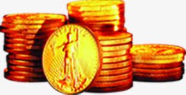 堆着的金币纪念币png免抠素材_新图网 https://ixintu.com 纪念币 金币