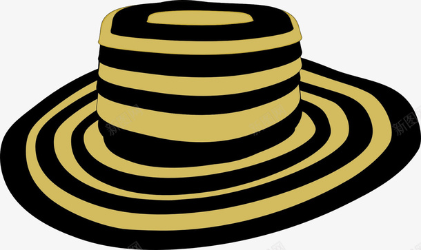 手绘条纹帽子png免抠素材_新图网 https://ixintu.com 卡通帽子 帽子 手绘帽子 黑黄条纹