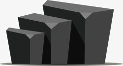 岩石层台阶黑色岩石山石高清图片