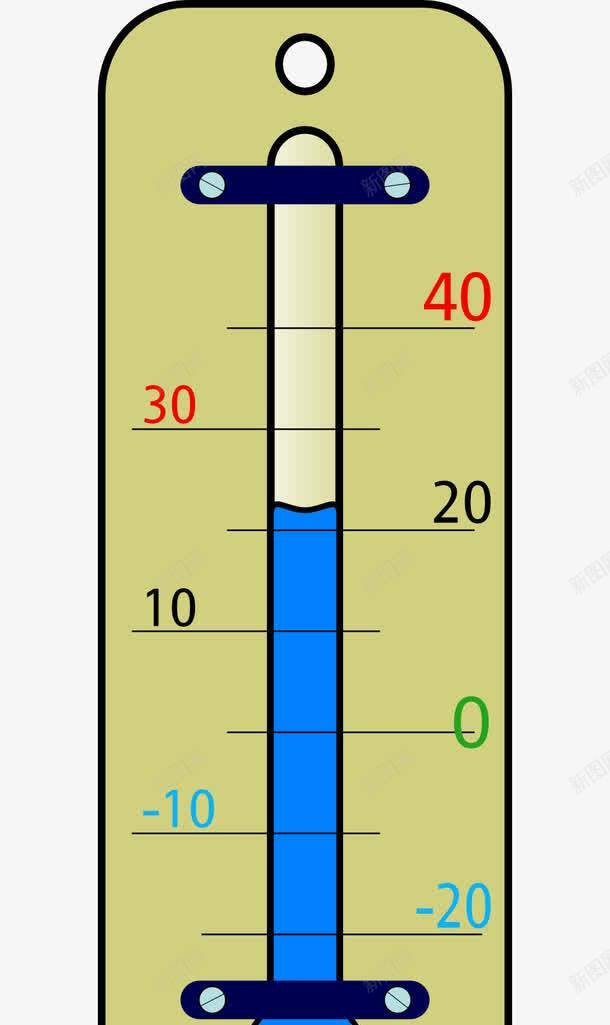 蓝色水银柱温度计png免抠素材_新图网 https://ixintu.com 水银柱 温度计 蓝色 黄绿色