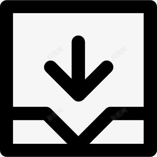 图标png_新图网 https://ixintu.com 下载 向下箭头 多媒体接口 多媒体选项 收件箱 方向 用户界面 箭头方向