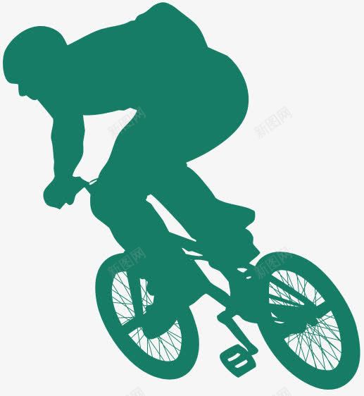 绿色人物骑单车简易画png免抠素材_新图网 https://ixintu.com 人物 单车 简易 绿色