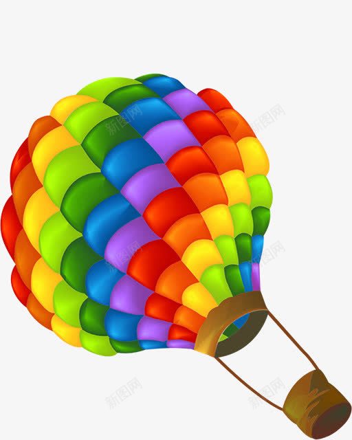 彩色卡通创意热气球装饰png免抠素材_新图网 https://ixintu.com 创意 卡通 彩色 热气球 装饰