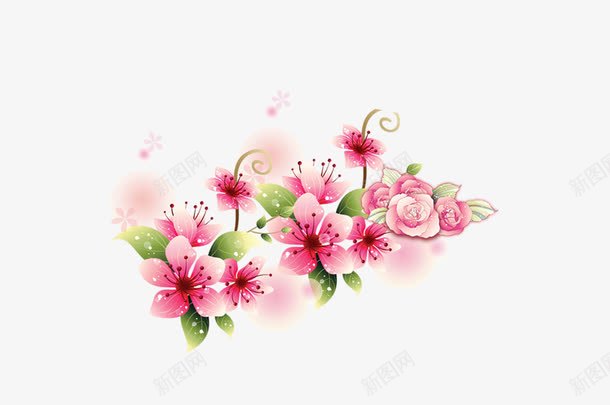 粉色花png免抠素材_新图网 https://ixintu.com 粉色的花 花 花朵