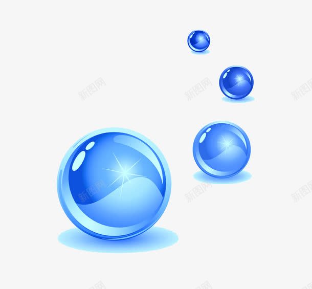 蓝色泡泡png免抠素材_新图网 https://ixintu.com 气泡 水 水下气泡 泡泡 蓝色