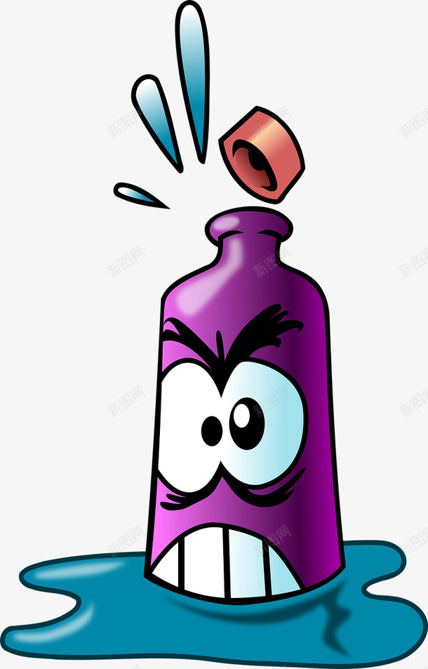 卡通瓶子png免抠素材_新图网 https://ixintu.com 卡通 瓶子 紫色