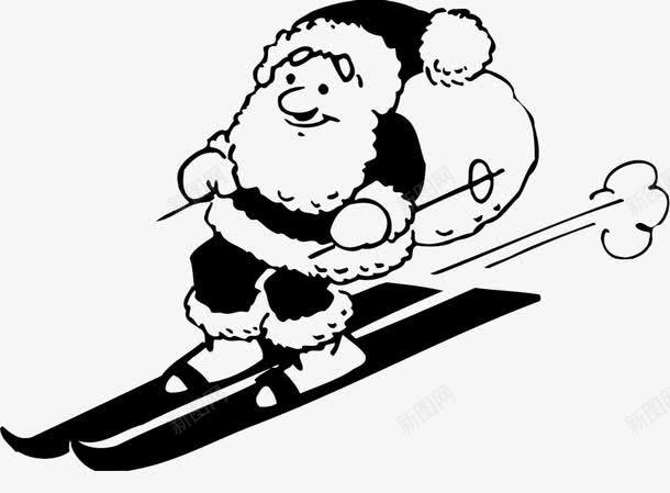 滑雪的圣诞老人psd免抠素材_新图网 https://ixintu.com 圣诞 滑雪 礼物 老人