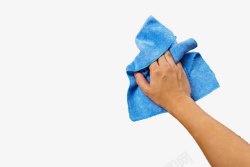棉布巾蓝色抹布高清图片