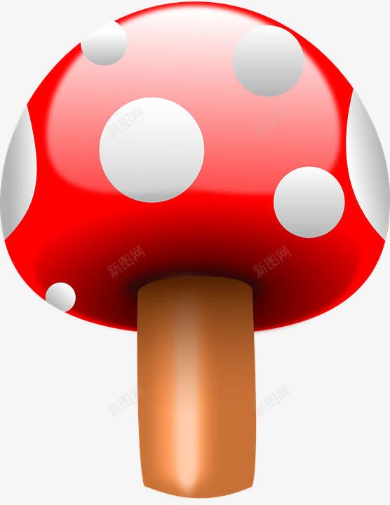 卡通小蘑菇png免抠素材_新图网 https://ixintu.com 小蘑菇 矢量素材 红色 菌类 香菇