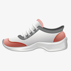 红色运动鞋跑步鞋旅游鞋矢量图素材