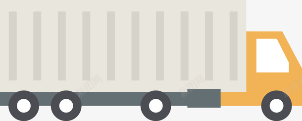 扁平化货柜车图图标图标
